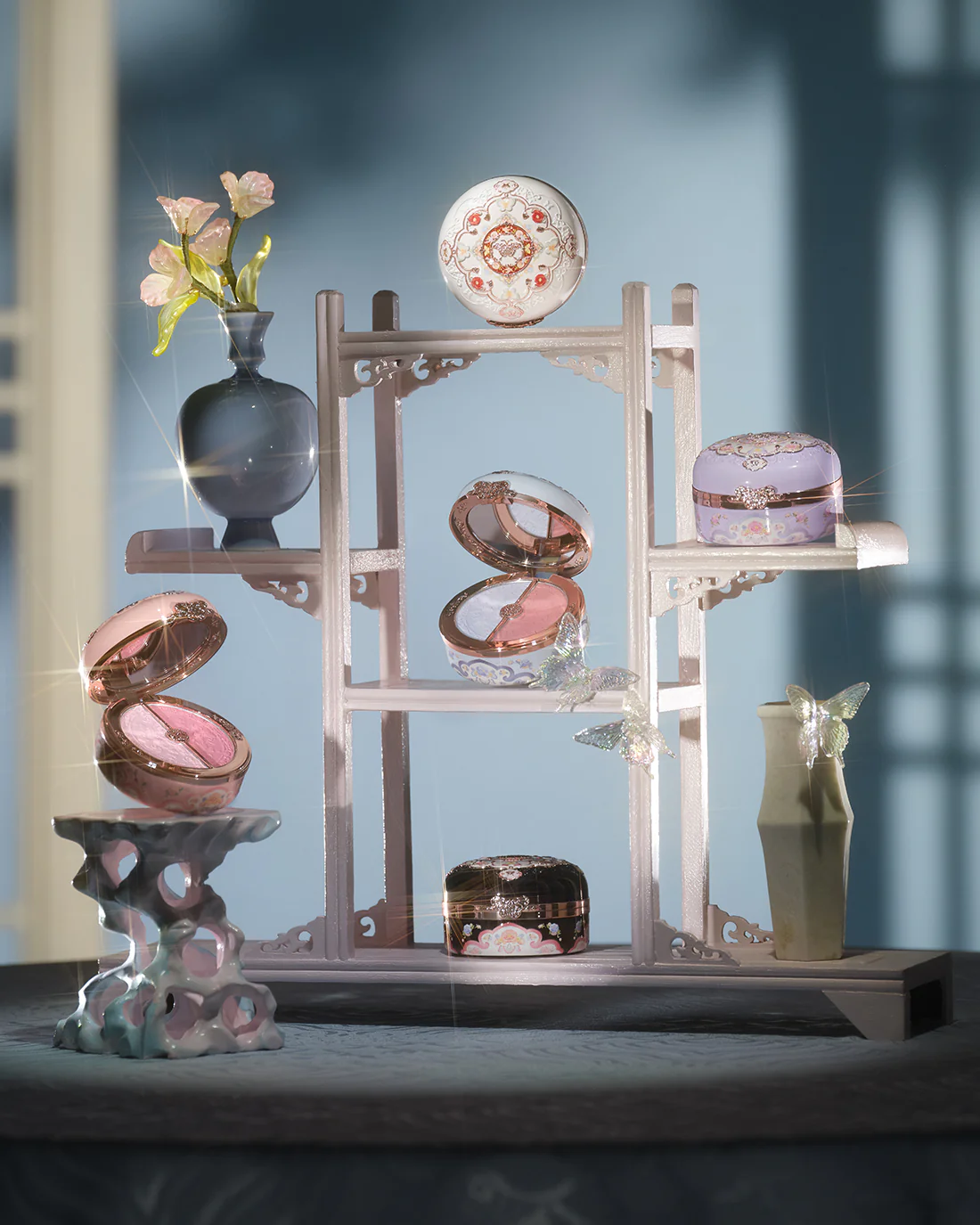 Butterfly Cloud Collar Rouge Box Highlighting & Blush Duo Powder - Image 51