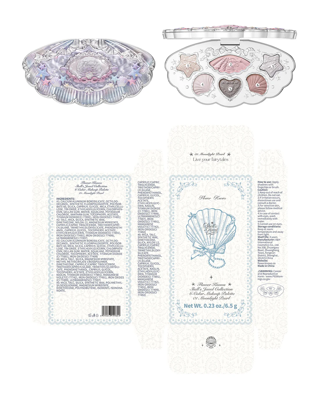 Shell's Jewel 6-Color Makeup Palette - Image 6